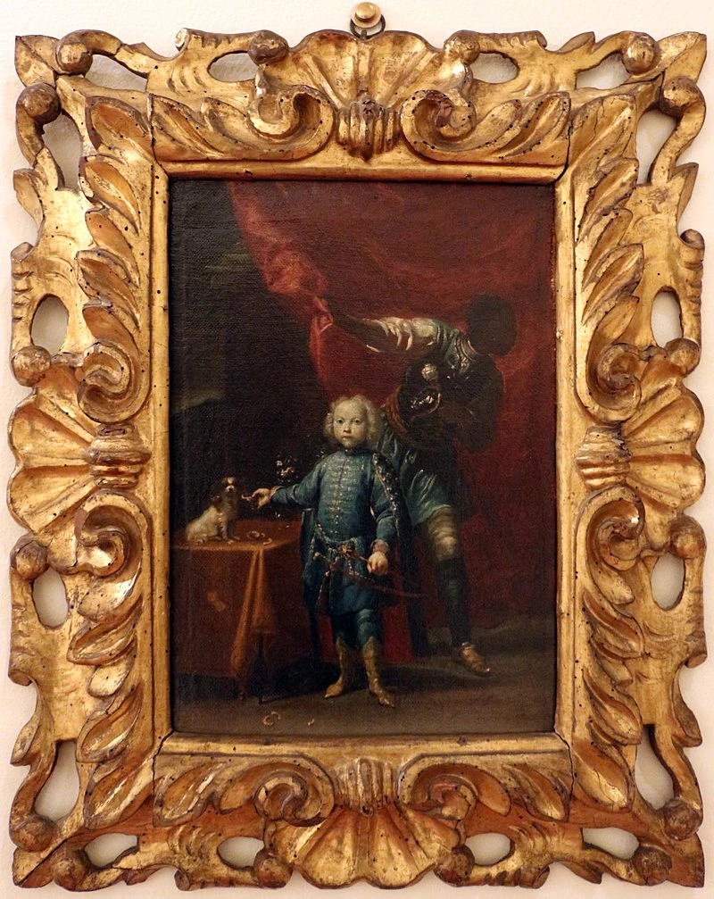 Ritratto di bambino con servitore di colore - attribuito